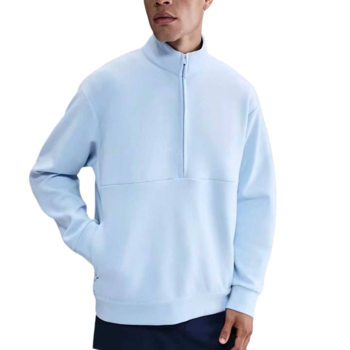Nike Nike Dri Fit Sweatshirts Men's Celestial Blue/Work Blue Stand Collar Moderate Regular