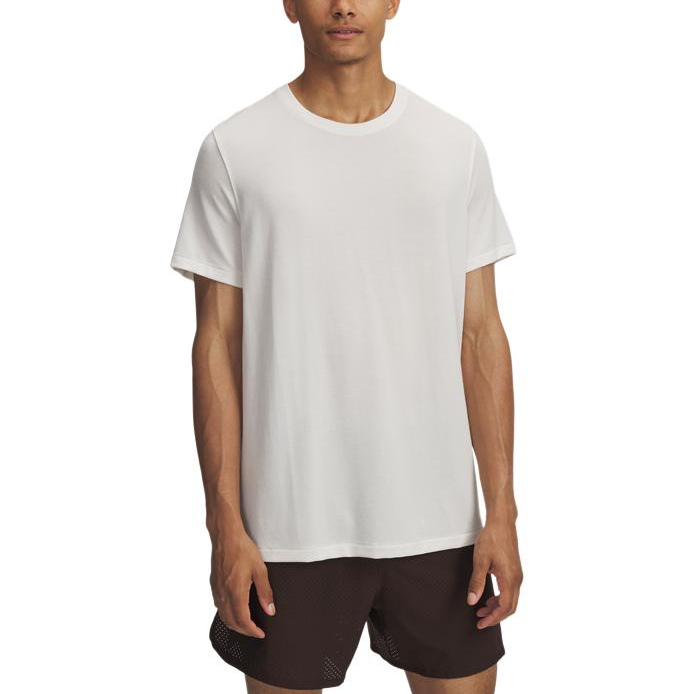 Under Armour T Shirts Men's White Crew Neck Moderate Straight Fit