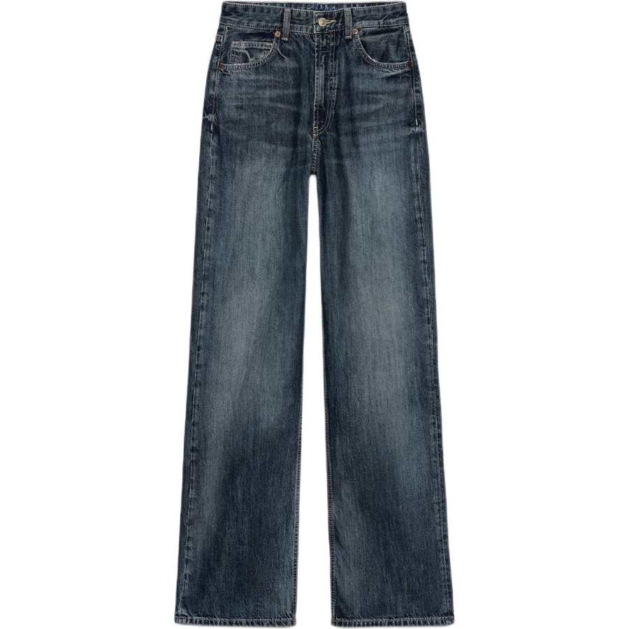 ZARA Trf Jeans Women's Indigo Moderate Wide Leg Pants
