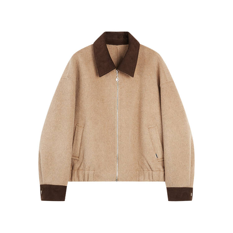 ELLE Coats Women's Khaki Lapel Thickened Straight Fit
