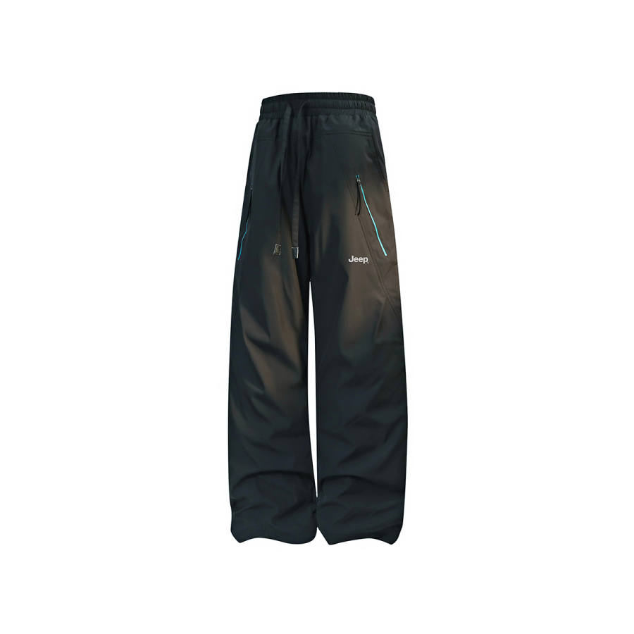 Jeep Outdoor Casual Down Pants Unisex Thickened And Fleece Lined Straight Fit Pants