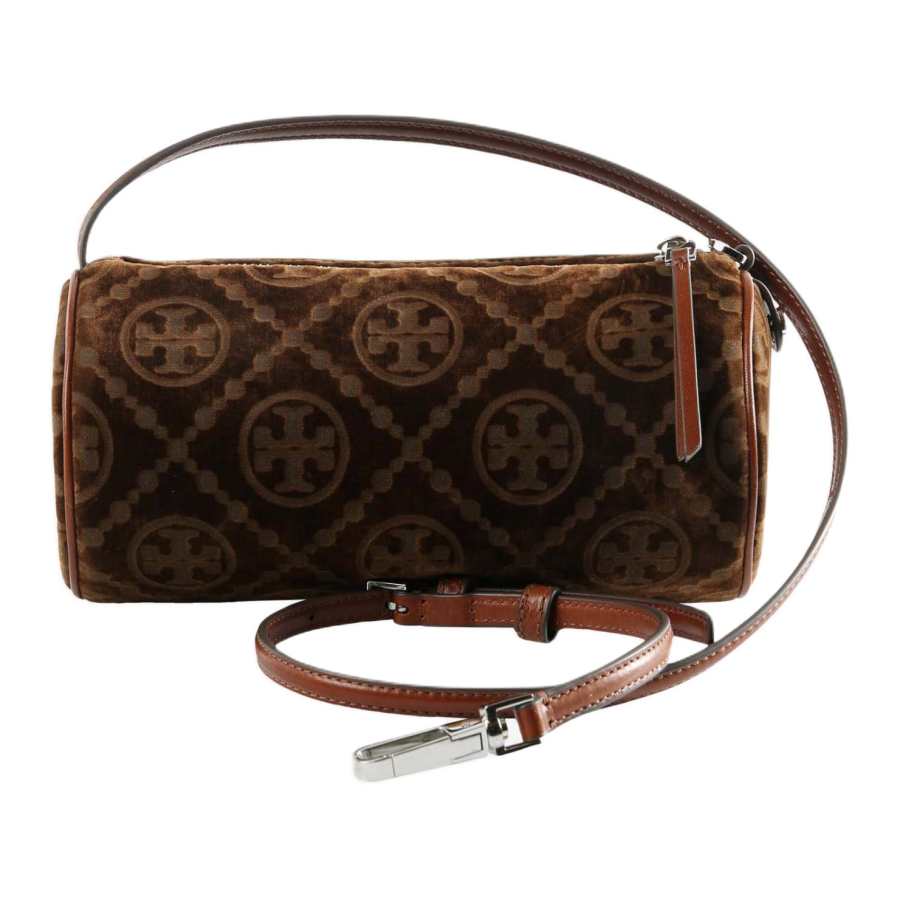 TORY BURCH T Monogram Cotton And Canvas Crossbody Bags Small Women's Sunny Beige
