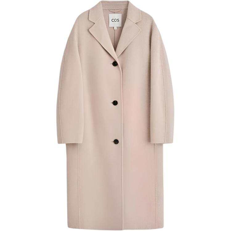 COS COS Coats Women's Light Beige Suit Collar Moderate
