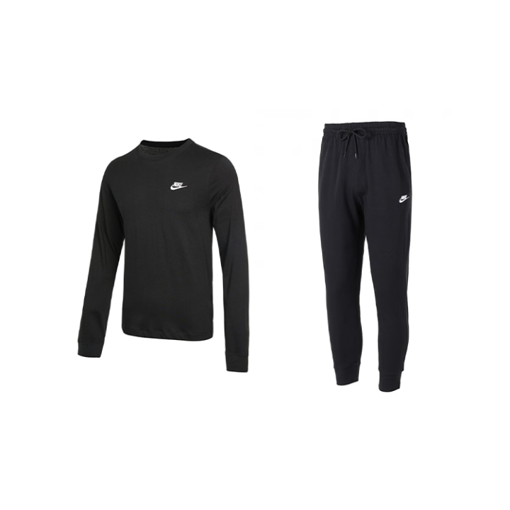 Nike Nike Casual Sportswear Men's Set Black Crew Neck Moderate