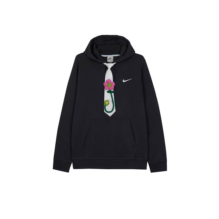 Nike Nike Sweatshirts Men's Black Hooded Thickened