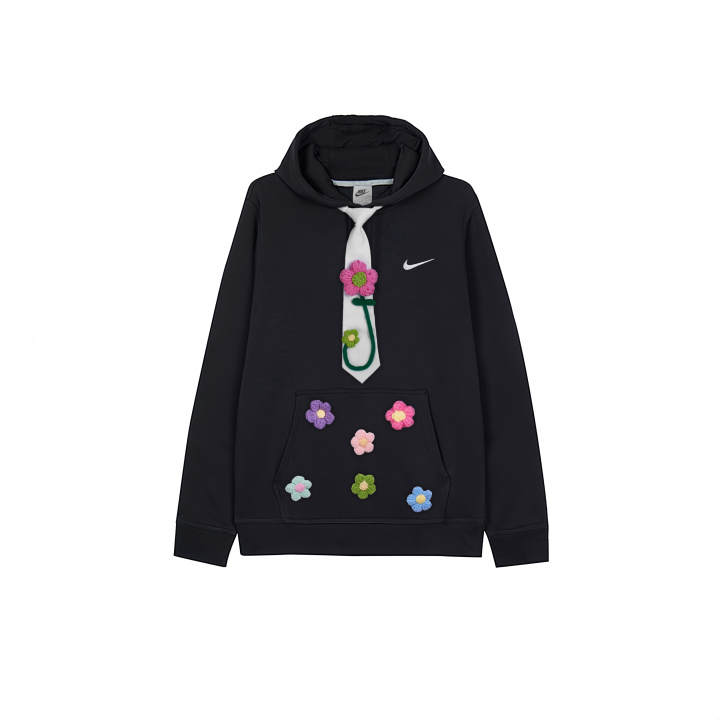 Nike Nike Sweatshirts Men's Black Hooded Thickened