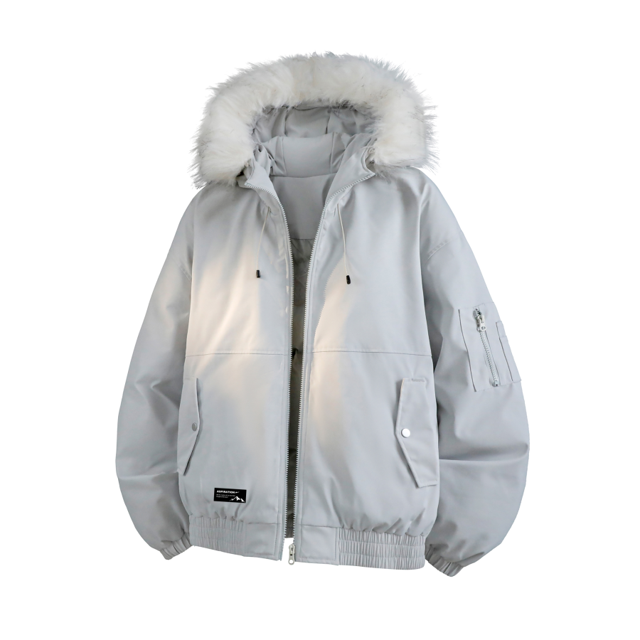 WARRIOR WARRIOR Puffer Jackets Unisex Hooded Thickened