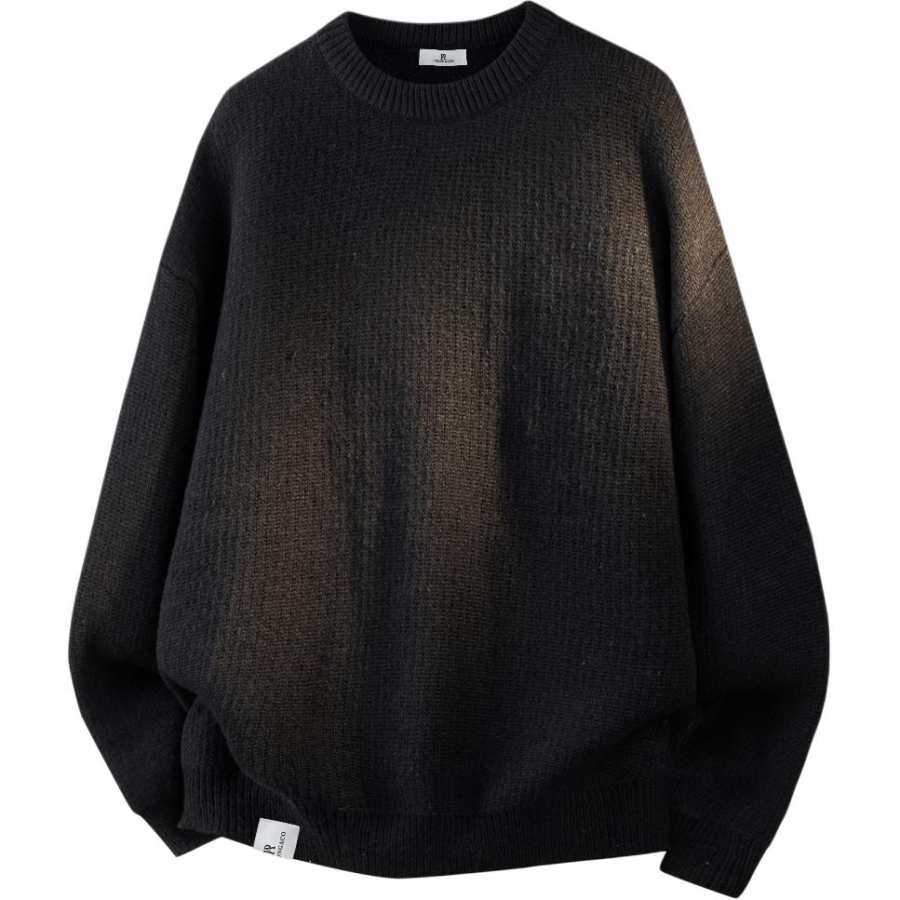 PAL ONGACO Sweaters Unisex Shirt Collar Thickened And Fleece Lined Mock Two Piece