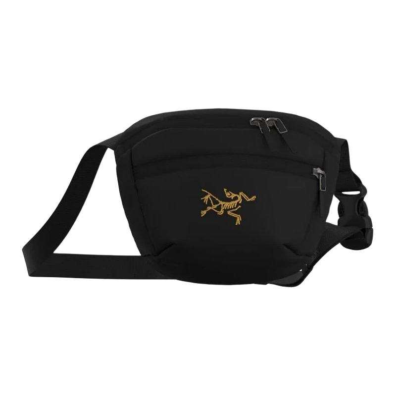 Arcteryx Arc'teryx Mantis Recycled Polyester Fanny Pack Crossbody Bag Unisex Black & Gold