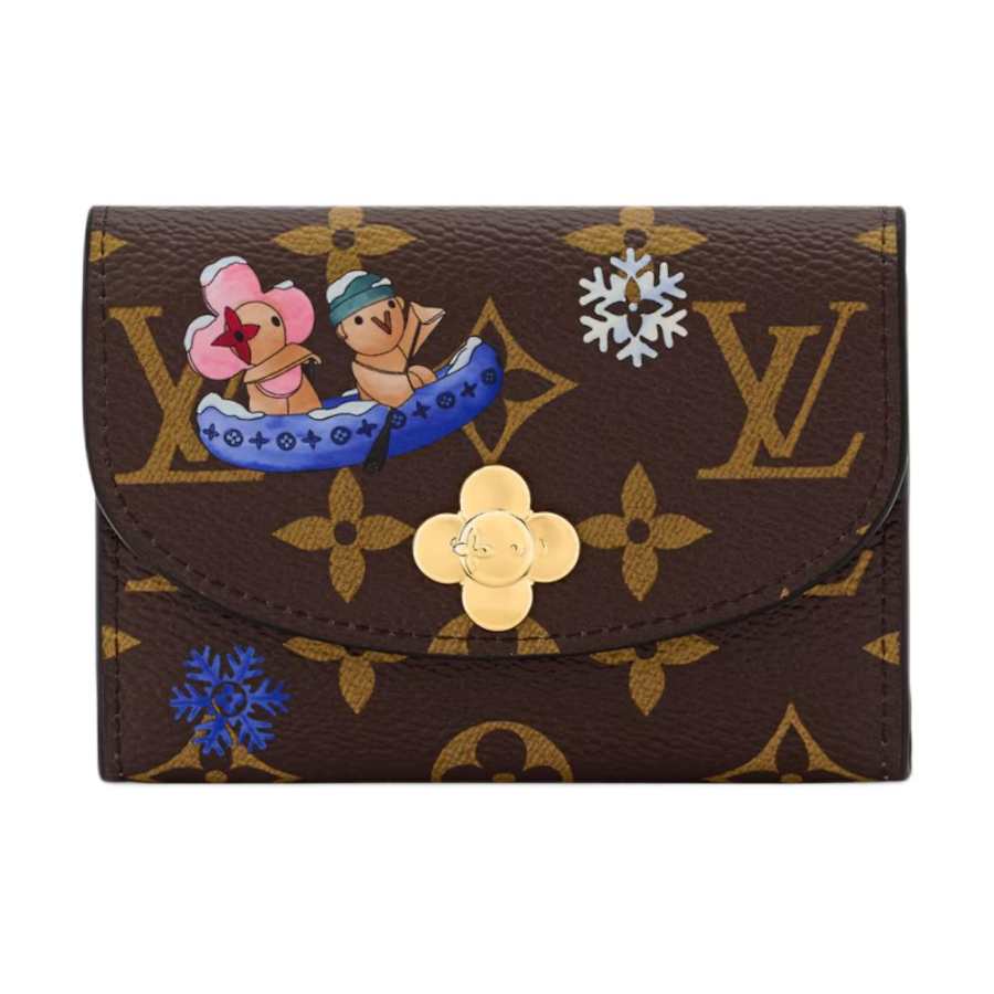 LOUIS VUITTON Coated Canvas Wallet Women's Brown