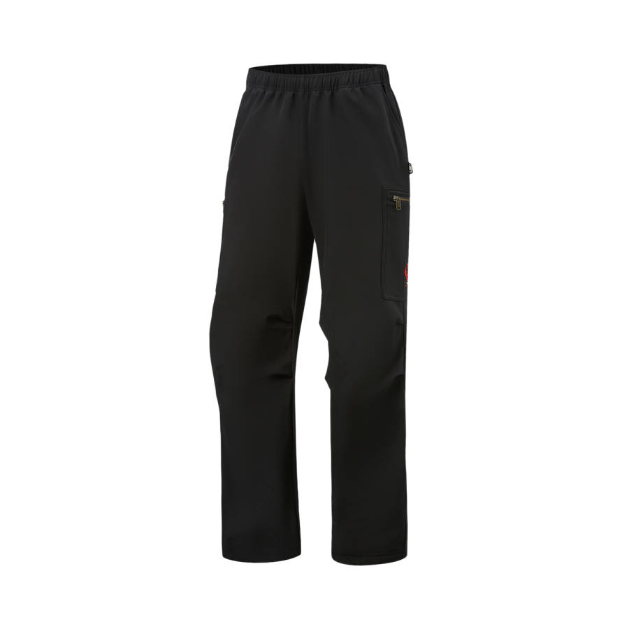 Li-Ning Li Ning Basketball Collection Fleece Lined Thermal Fashion Versatile Solid Color Soft Breathable Straight Fit