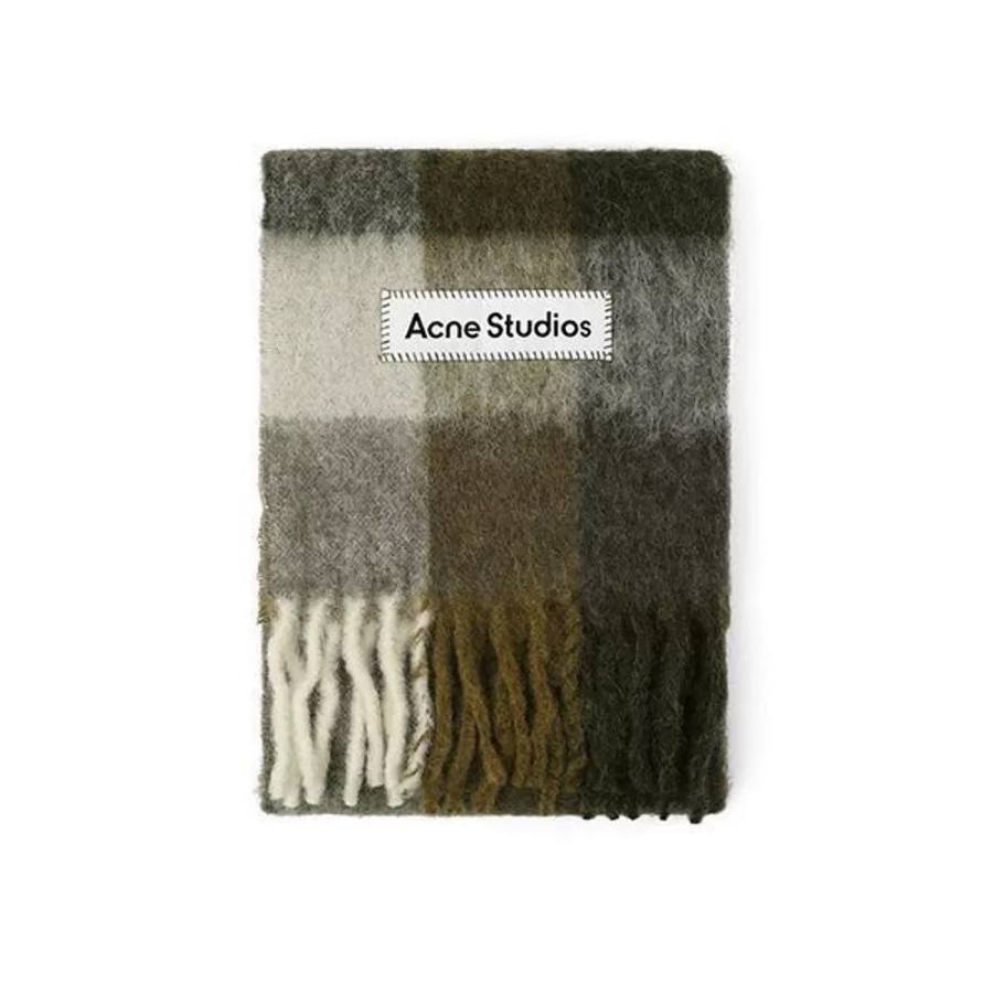 Acne Studios Acne Studios Alpaca Knit Scarves Unisex Gray