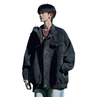 DINGFENGBAOLUO Leather Jacket Unisex