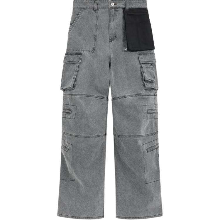WE11DONE WE11DONE Cargo Pants Men's Charcoal Gray Moderate