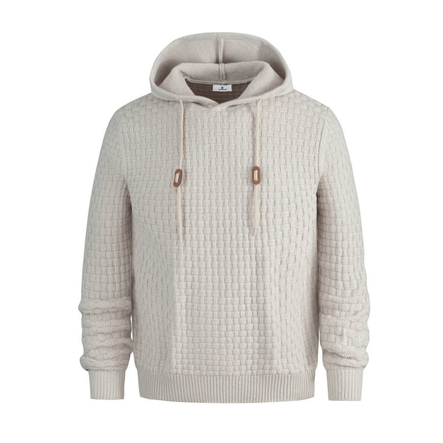 PAL ONGACO Sweaters Unisex Khaki Hooded Moderate