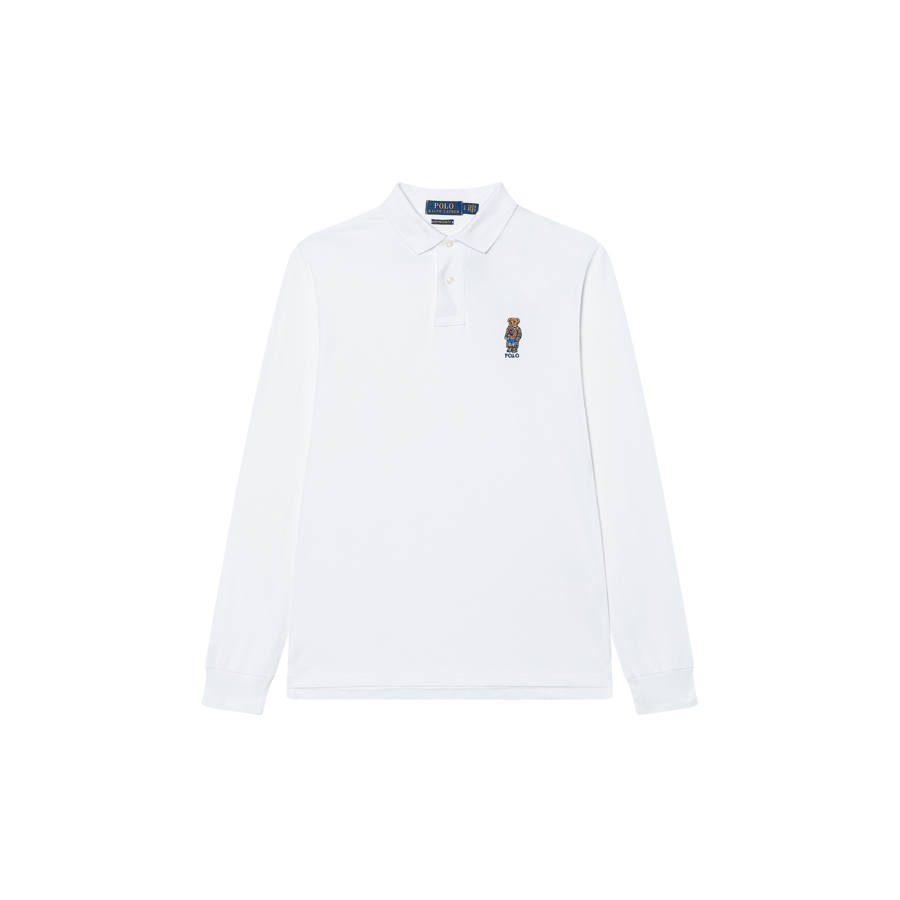 Polo Ralph Lauren Polo Bear Polo Shirt Custom Slim Fit Men's White