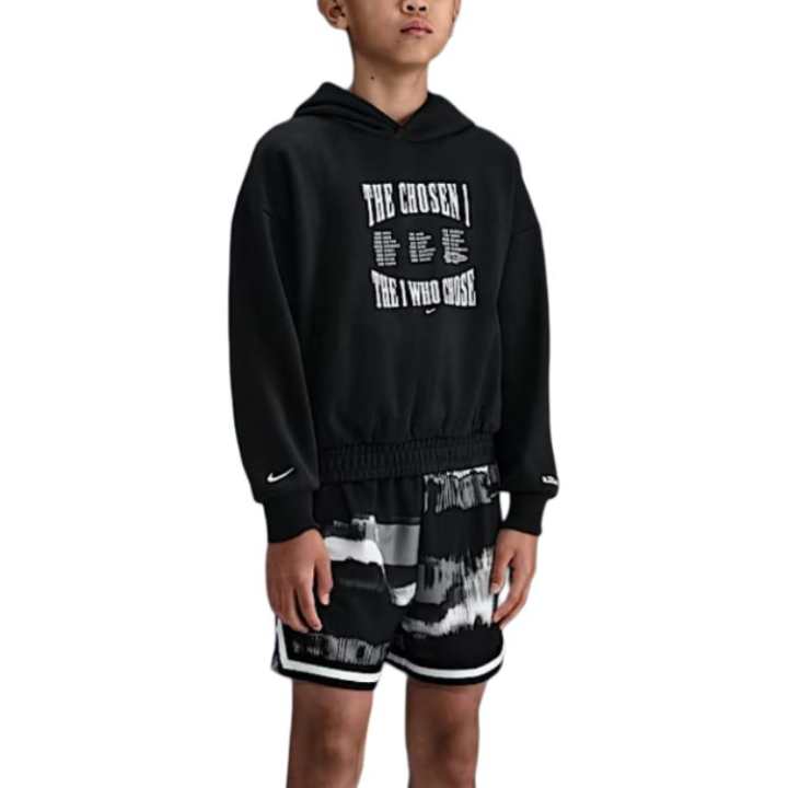 Nike Nike Sweatshirt FW25 LeBron James Fleece Lined Knitted Fabric Pullover Long Sleeved Kids'