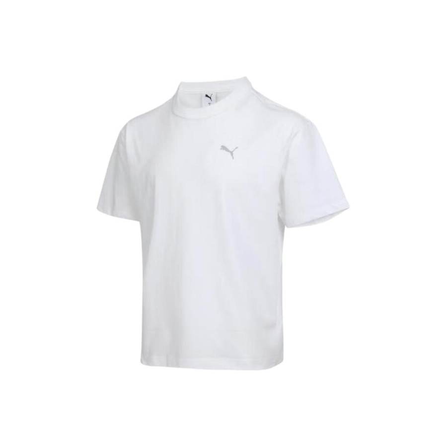PUMA T Shirts Men's White Crew Neck Moderate