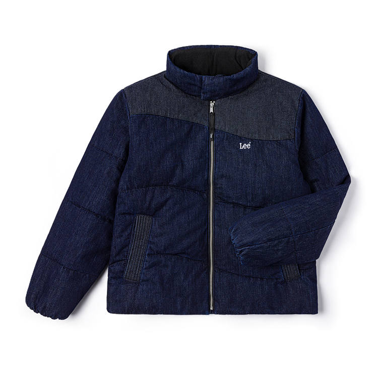 Lee Lee Down Jackets Men's Dark Blue Stand Collar Moderate Other