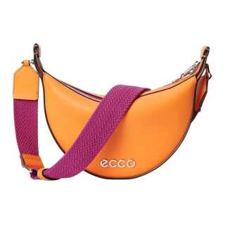Ecco Litchi Grain Leather Shoulder Bag Small Women's Orange