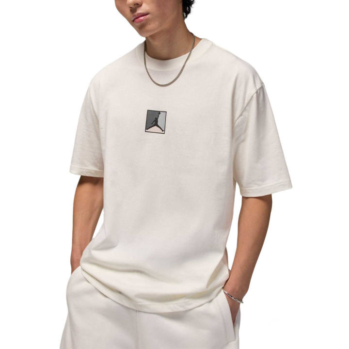 Jordan Jordan Brooklyn T Shirts Men's Ecru Crew Neck Moderate