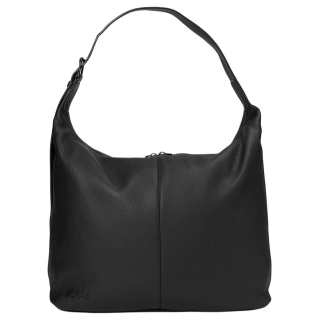 Ecco Leather Hobo Bag Shoulder Bag Large Women's Black