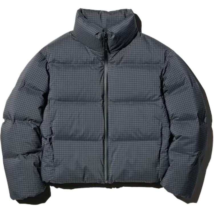 UNIQLO Seamless Down Collection Down Jackets Women's Gray Stand Collar Thickened