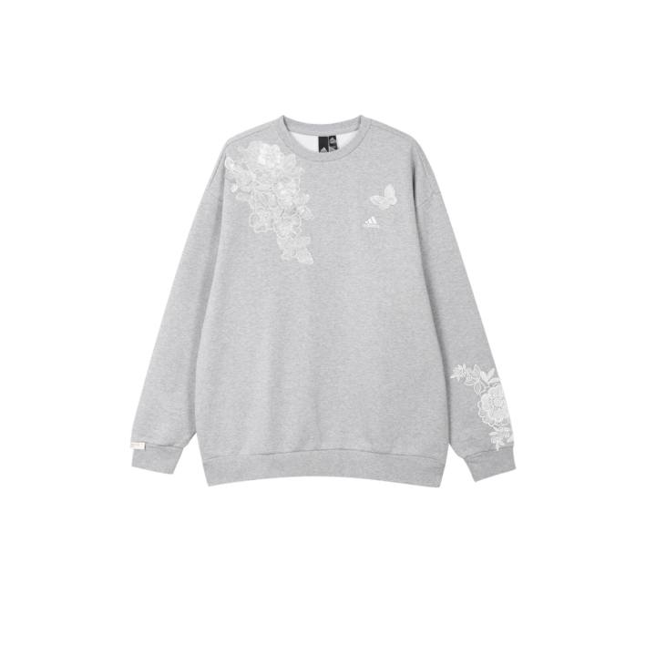 Adidas Adidas Sweatshirts Unisex Gray White Love Crew Neck Thickened