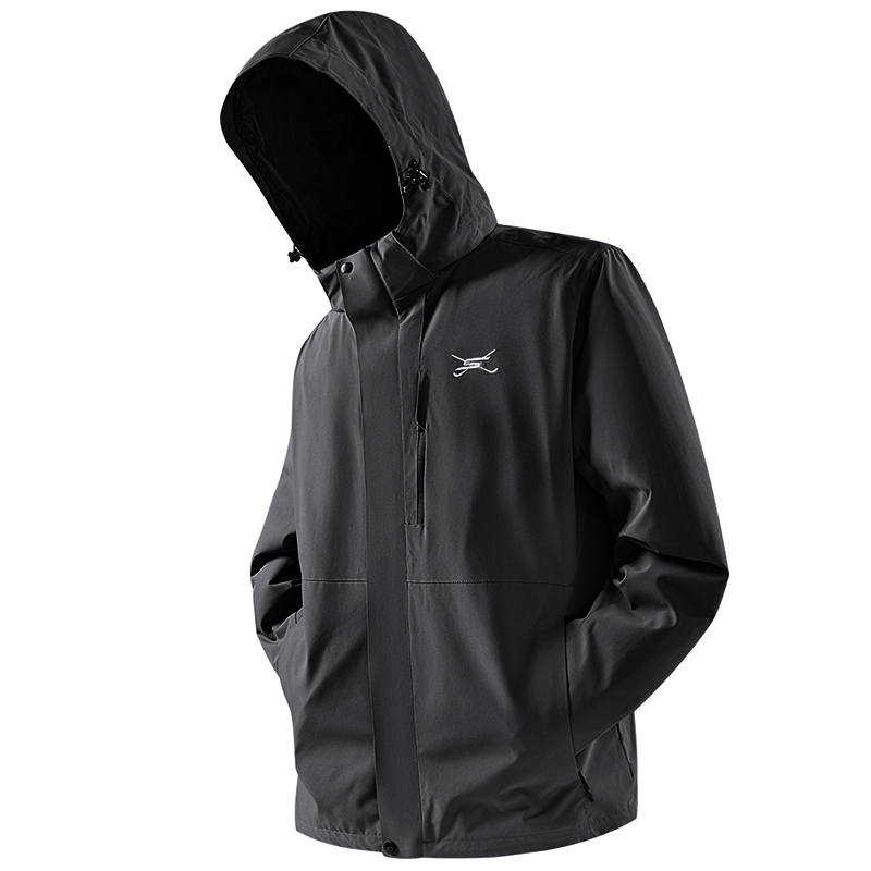 Skechers Jackets Unisex Carbon Black 0018 25ZT Detachable Hood Fleece Lined