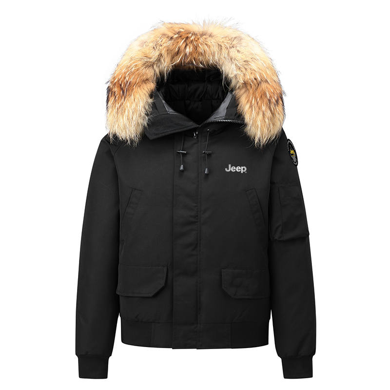 Jeep Puffer Jackets Unisex Hooded Thickened Parka Puffer Jacket
