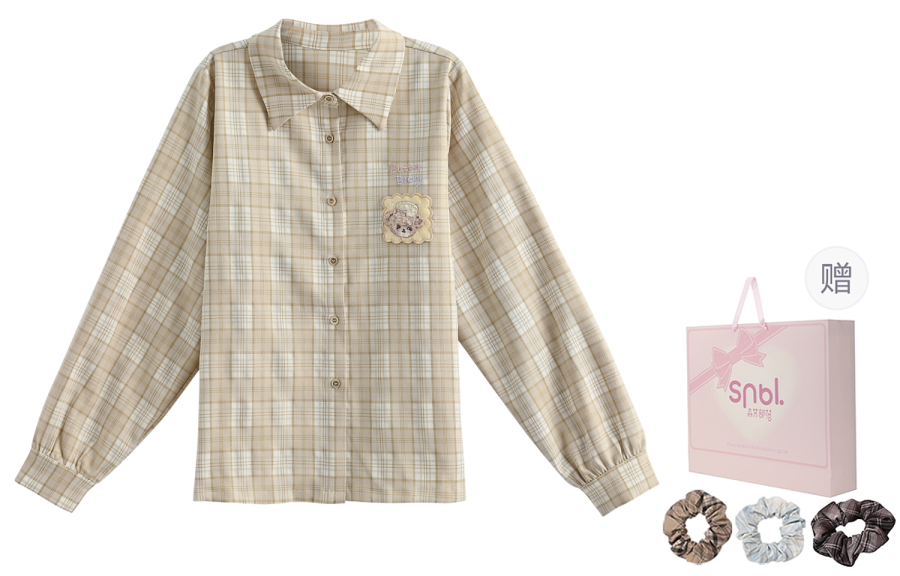 SNBL SNBL Shirts Women's Khaki Lapel Moderate