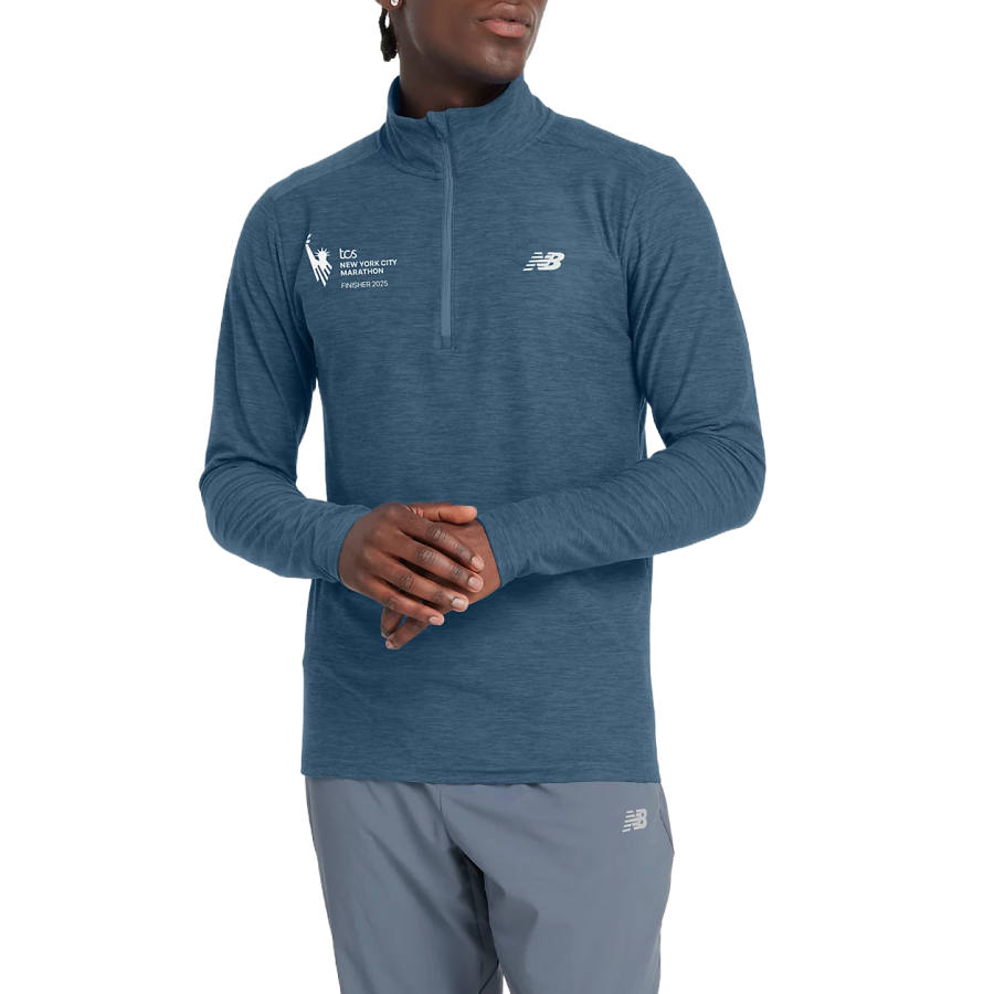 New Balance New Balance NYC Marathon Finisher 1/4 Zip Running T Shirt Men's