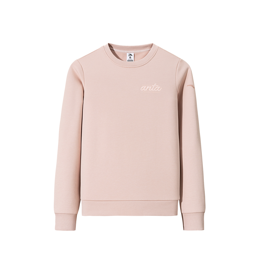 Anta Variety Training Collection Crew Neck Fleece Lined Letter Thickened Casual Fashion Versatile Sports Sweatshirt