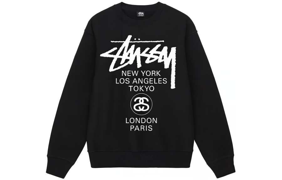 Stussy World Tour Crewneck Ash Heather