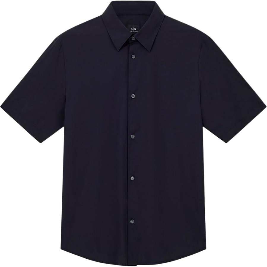 ARMANI EXCHANGE ARMANI EXCHANGE Shirts Men's Dark Blue Lapel Moderate