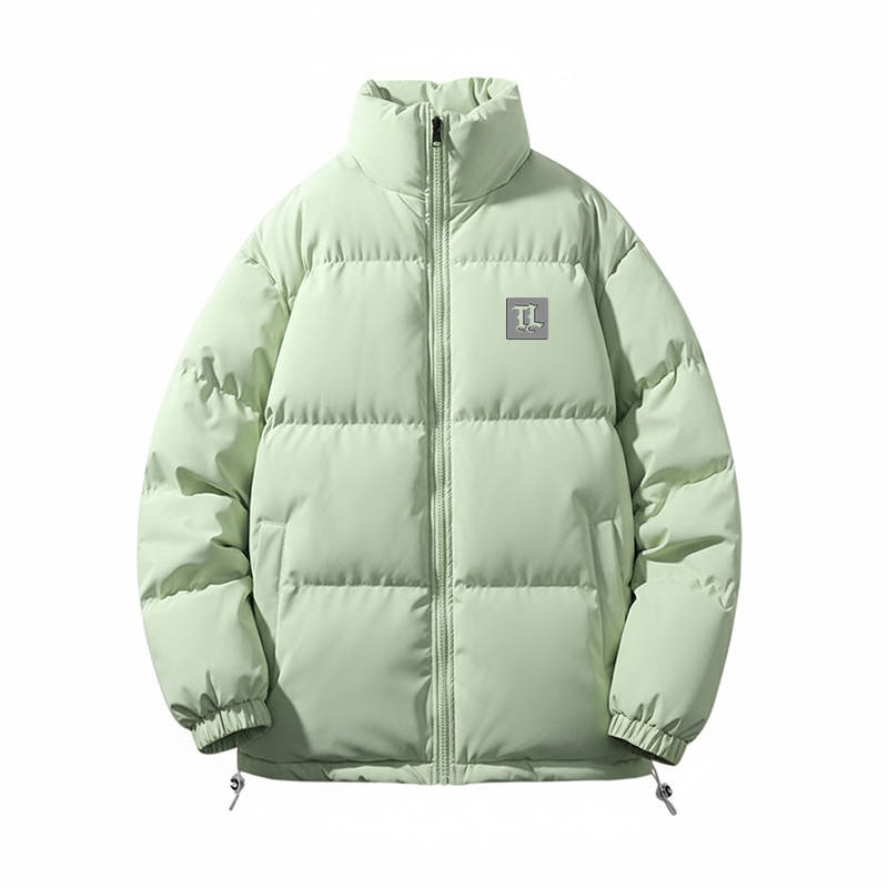 Tonlion Puffer Jackets Unisex Stand Collar Thickened Padded Puffer Jacket