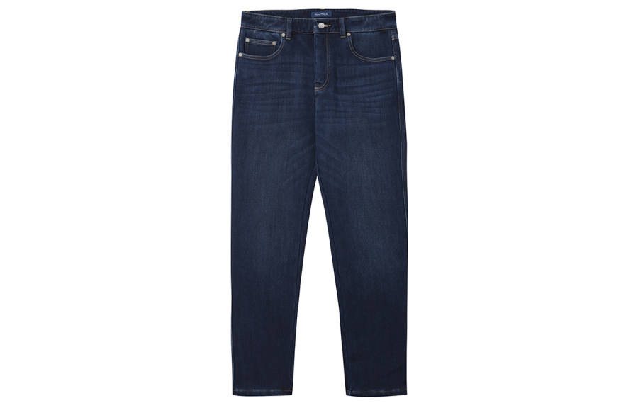 NAUTICA Nodi Fleece Lined Comfortable Versatile Casual Thermal Solid Color Straight Fit Mid Rise Jeans Men's