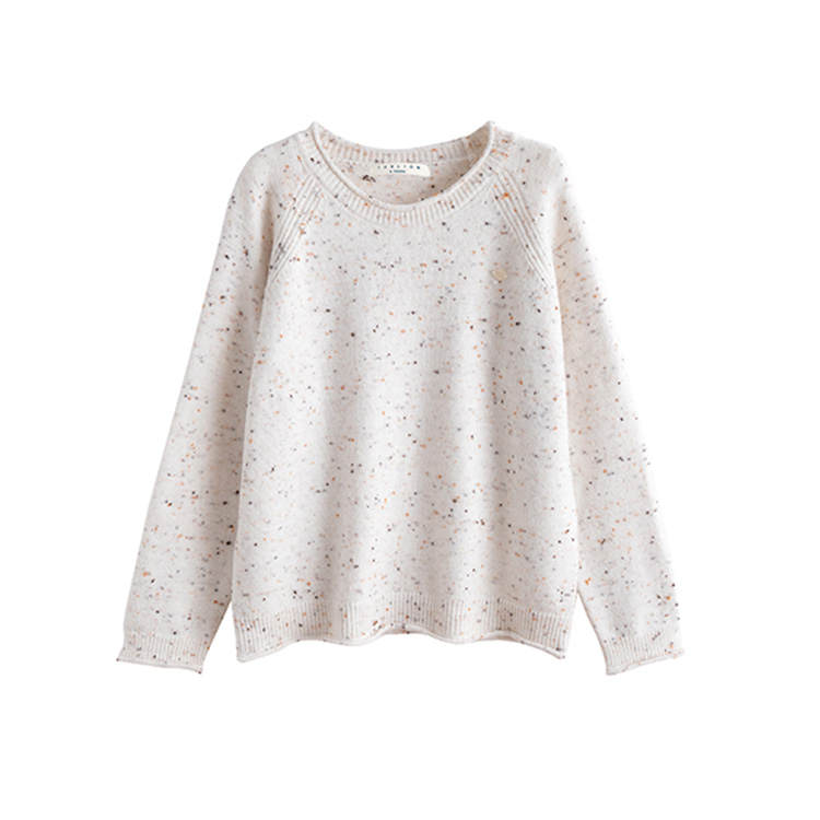 Tonlion Knitwear Women's White Tone Crew Neck Moderate Base Layer