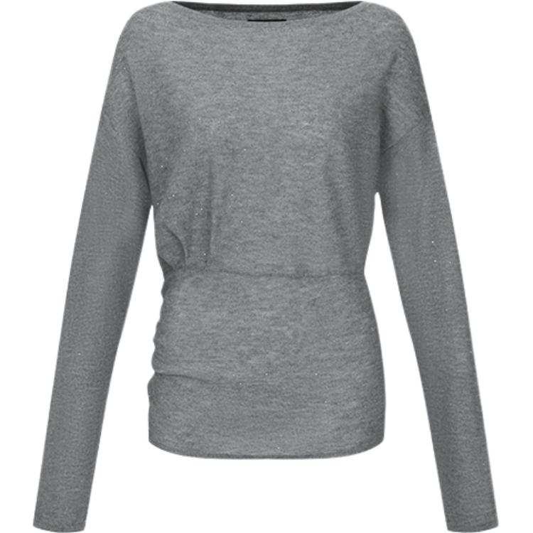 URBAN REVIVO Knitwear Women's Light Gray Boat Neck Moderate