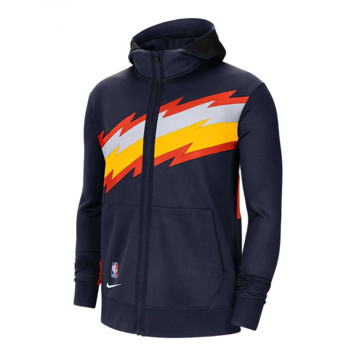 Nike Nike Therma Sweatshirts Men's Collegiate Marine Blue/Orange Team/Amarillo/White Hooded Moderate
