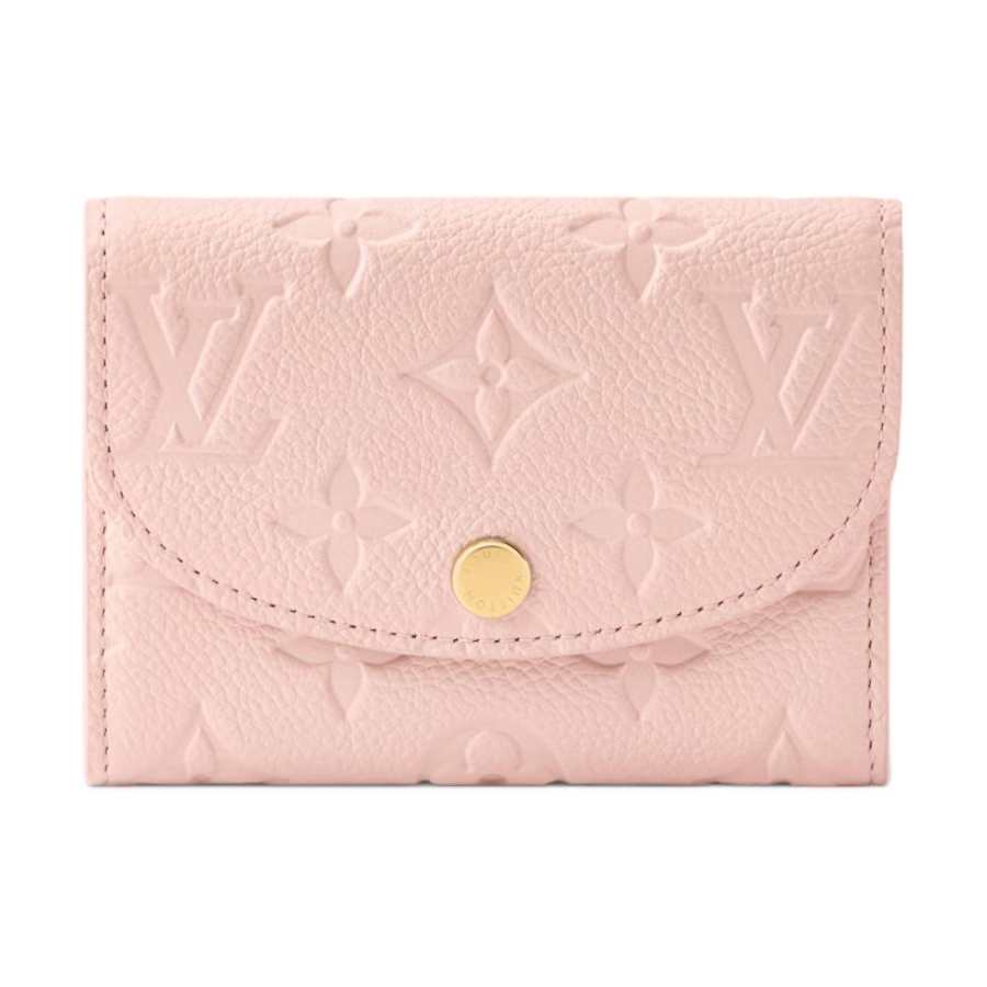 LOUIS VUITTON Rosalie Cow Leather Wallet Women's Pink