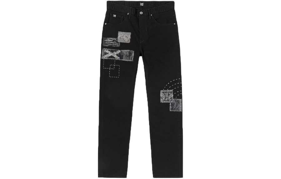 Lee Lee Jeans Men's Black Moderate Straight Fit Pants