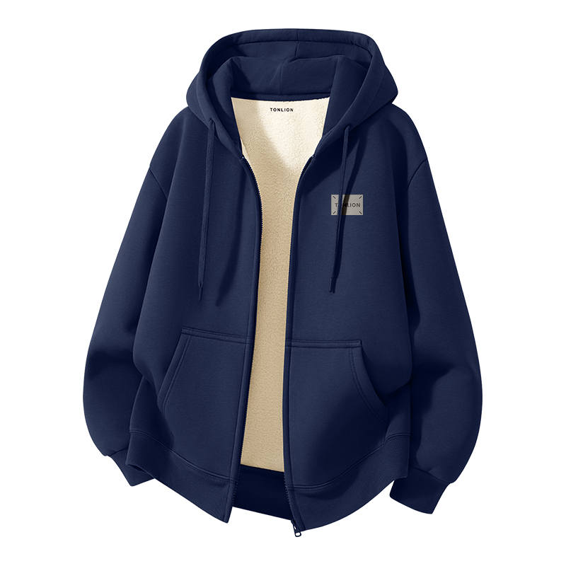 Tonlion Sweatshirts Unisex Hooded Thickened Heavyweight