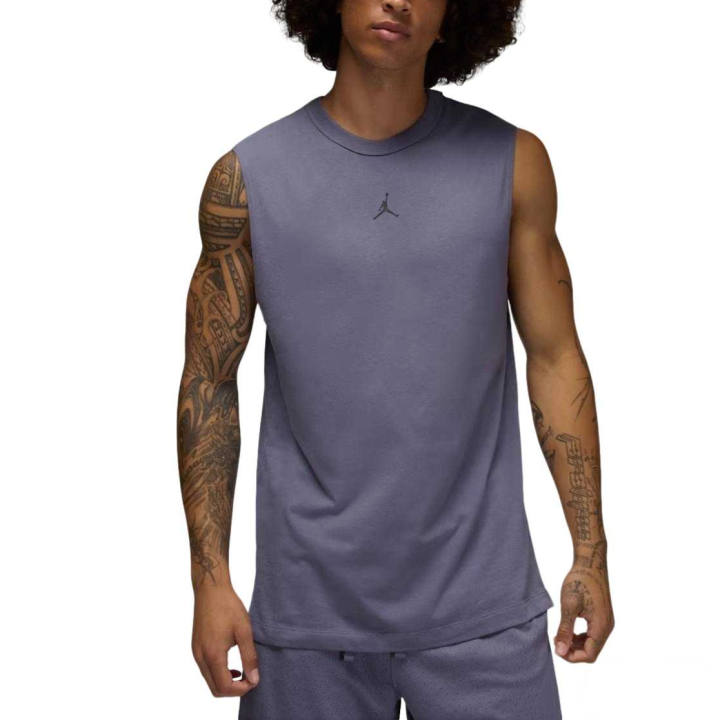 Jordan Jordan Sport Tank Tops Men's Light Carbon Crew Neck Moderate Straight Fit