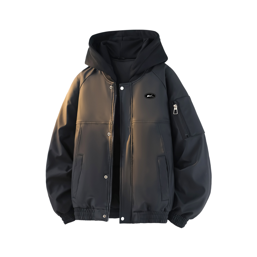 WARRIOR WARRIOR Down Jackets Unisex Hooded Fleece Lined Parka Down Jacket
