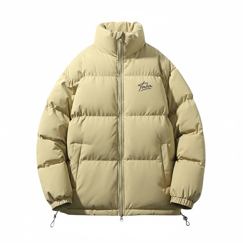 Tonlion Puffer Jackets Unisex Stand Collar Thickened Padded Puffer Jacket