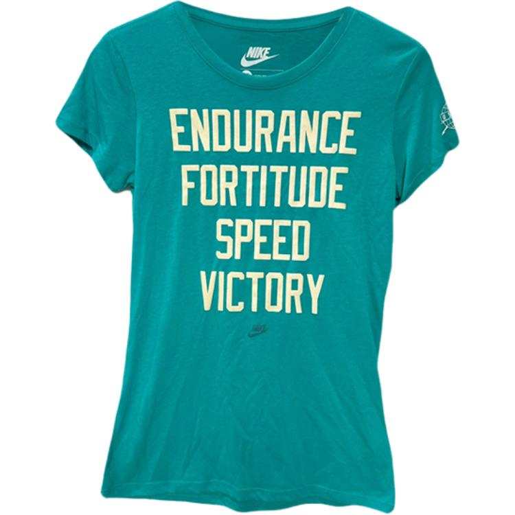 Nike Nike T Shirts Women's Teal Crew Neck Moderate