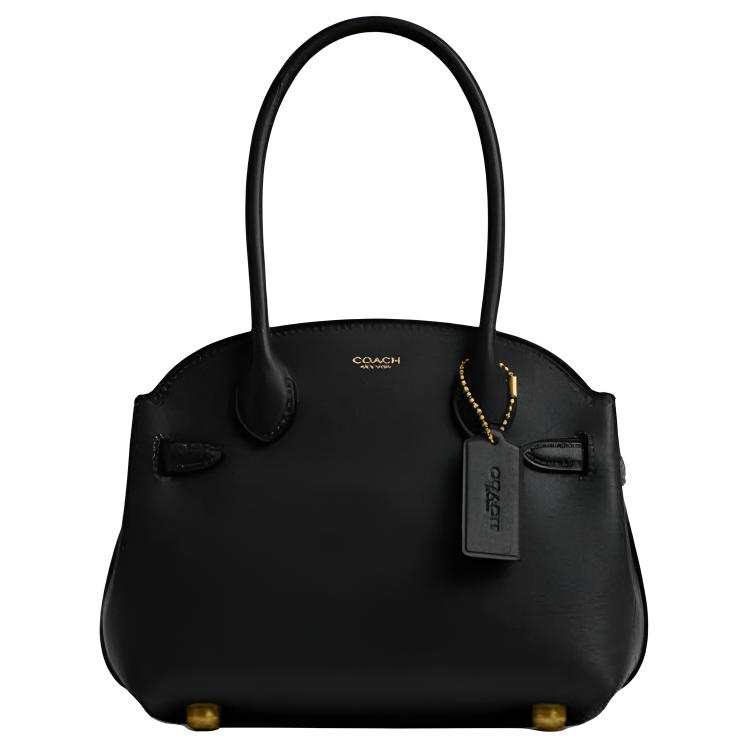 COACH Empire Carryall Cow Leather Handbag Small Women's Black
