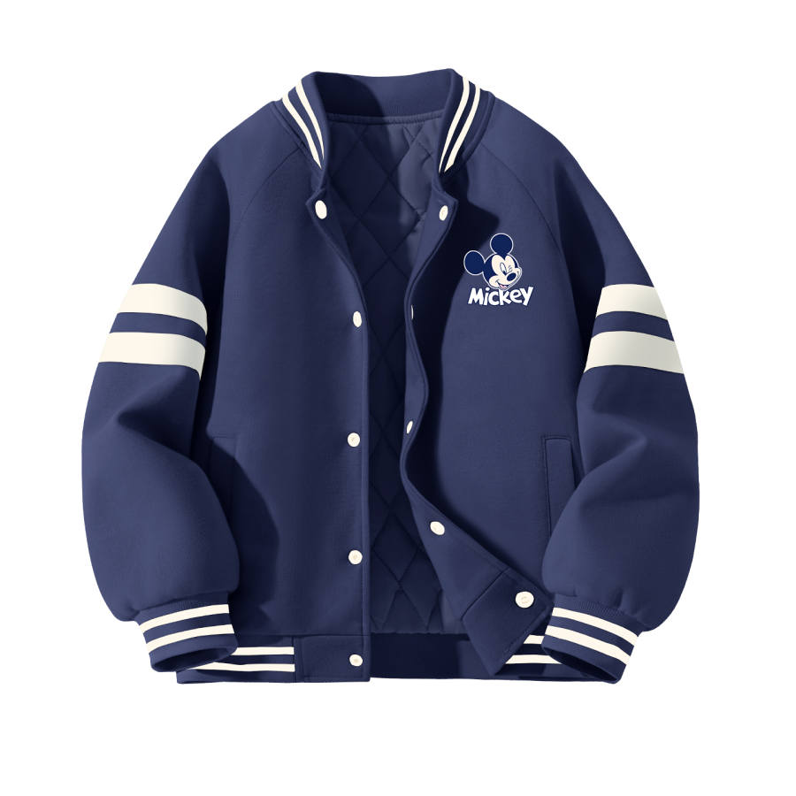 Disney Kids Baseball Jerseys Crew Neck Thickened And Fleece Lined