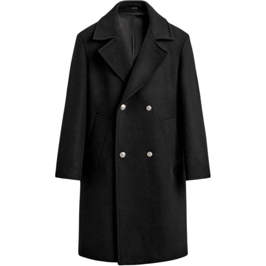 ZARA ZARA Coats Men's Black Lapel Moderate